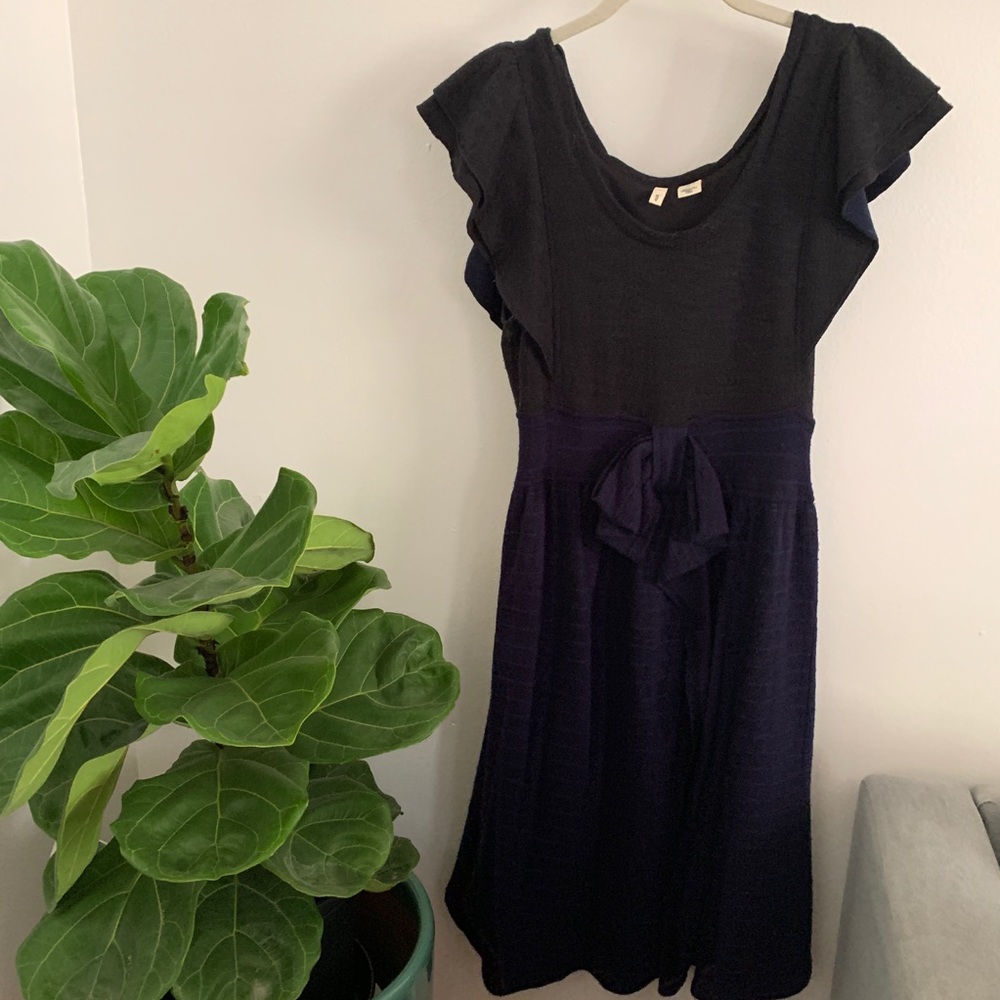 Moth Curtain Call Wool Ruffle Belted Dress
Anthro